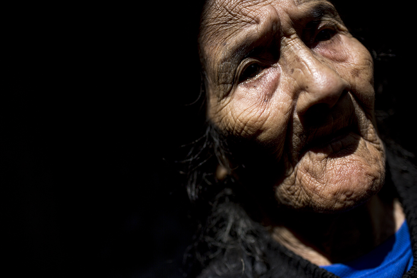 Teodora Aritonia Requena, 92 años, 6 hijos, 10 nietos, 25 bisnietos y 2 tataranietos. Originaria del departamento de San Marcos, vino a ocupar tierra en El Limón en 1978, después del terremoto del 1976. Simone Dalmasso